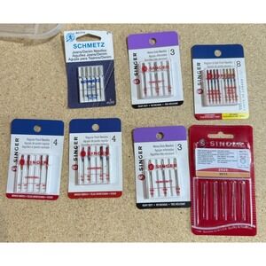Singer Sewing Needles Lot Styles Schmetz 7 packs must see